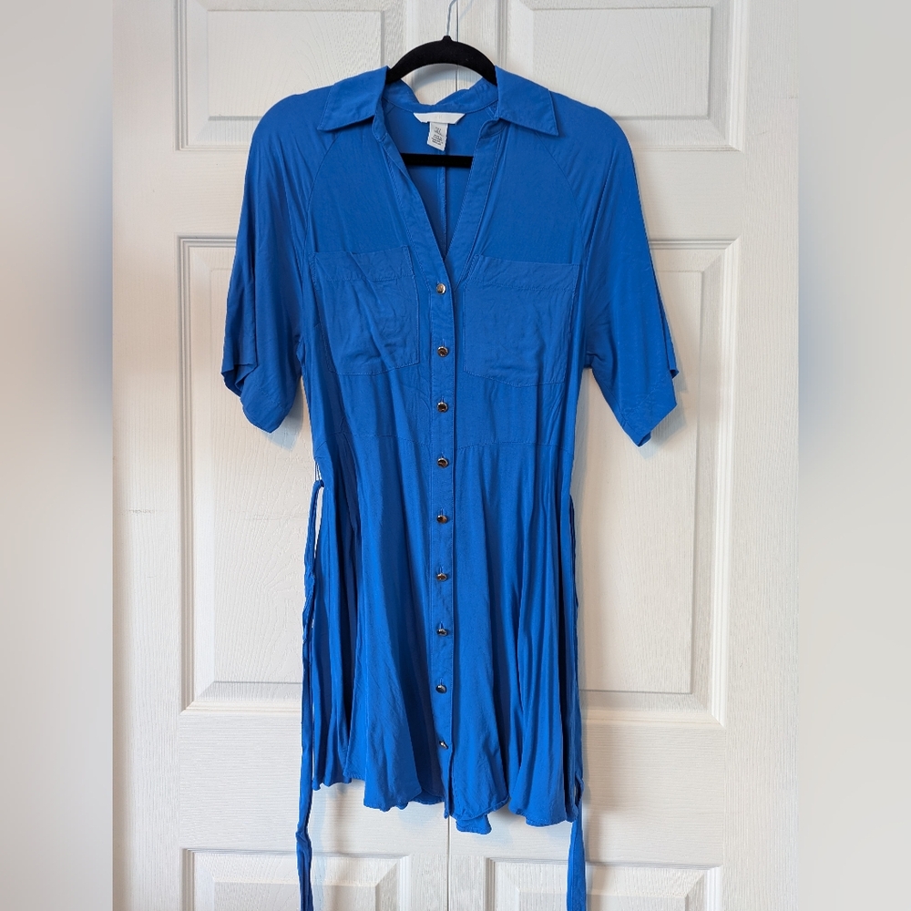 H&M Tie Belt Shirt Dress - Picture 3 of 10